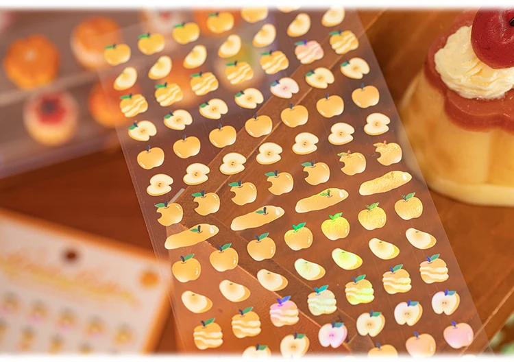 2 Blatt Kawaii Apple Bobo Serie Stanzaufkleber DIY Tagebuch Album Scrapbook Handyhülle Planer Handbuch Ästhetisches Zubehör – Detail 8