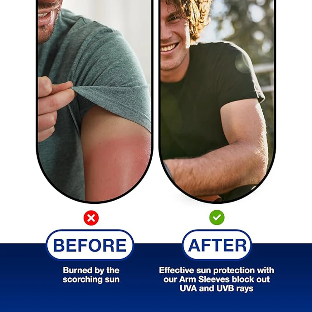أكمام من الحرير الجليدي للحماية من الأشعة فوق البنفسجية لركوب الدراجات، أكمام أذرع تبريد قابلة للتنفس للرجال والنساء، أكمام رياضية خارجية مضادة للانزلاق لركوب الدراجات