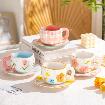 Cute Irregular Ceramic Flower Mug 1