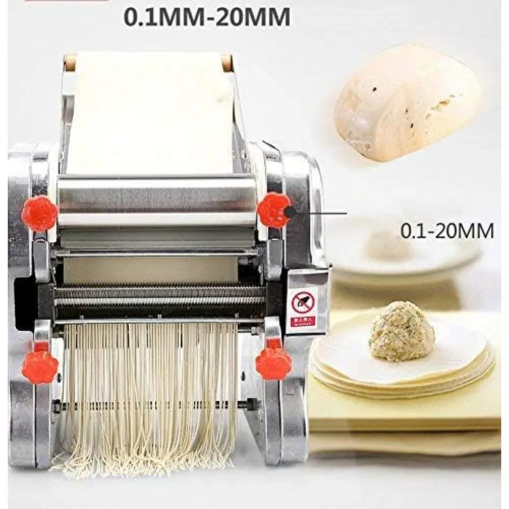 Hengwei 750W 110V Stainless Steel Commercial Electric Noodle Making Pasta Maker Dough Roller Noodle Cutting Machine 5