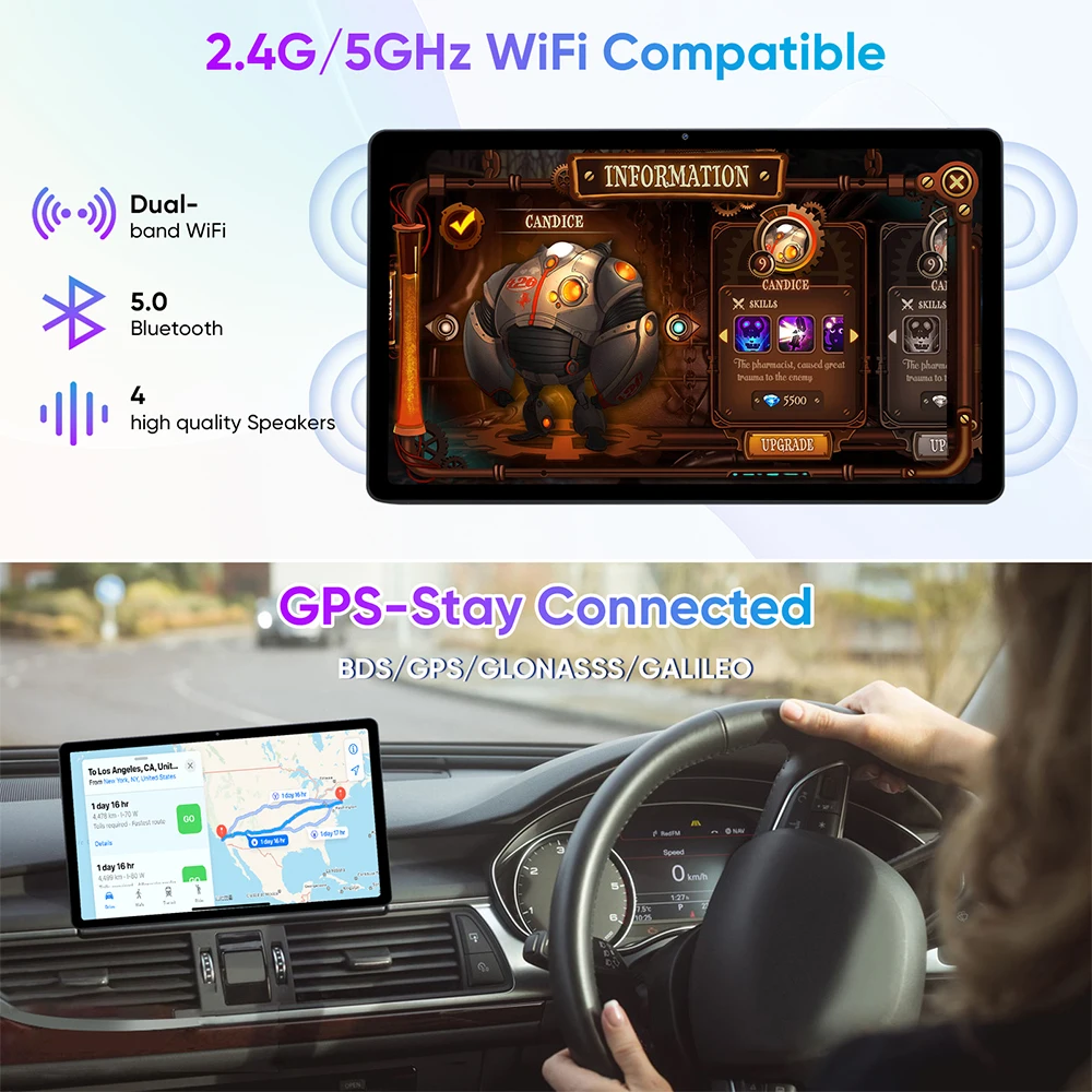 weelikeit Android 13 Tablet MTK 8183 8-core 11" 2K FHD Incell Display 6GB RAM 128GB ROM Type-C 7000mAh WiFi GPS 2024 Tablets Kid 6