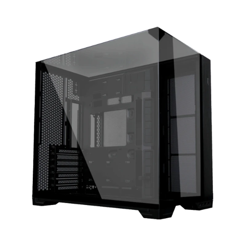 new Lianli PC-O11 Vision Compact Tempered glass fully transparent computer case. Compact MATX and ATX water-cooled cases.