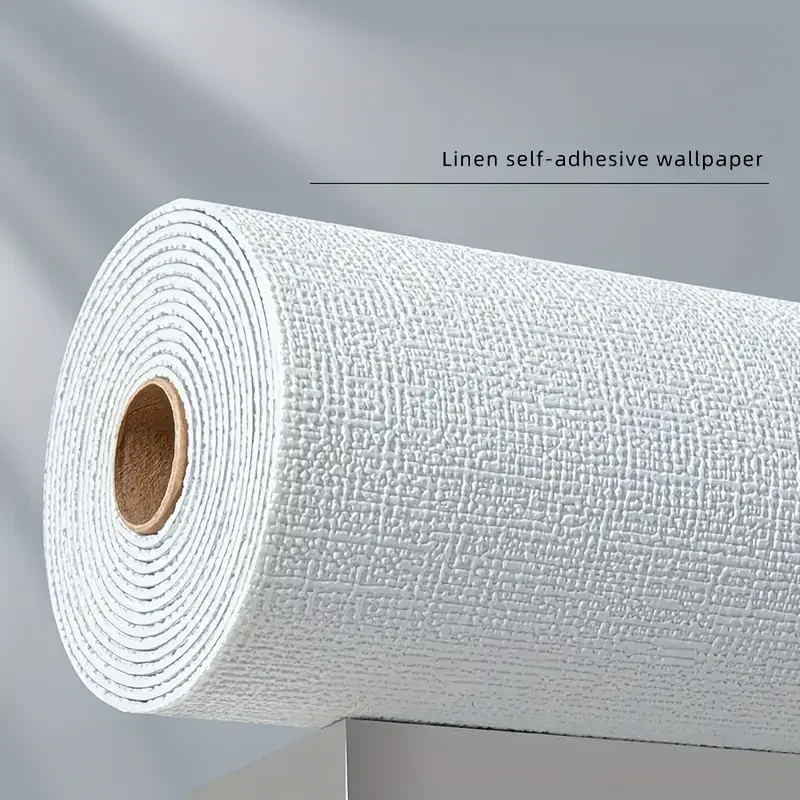 Thickened Waterproof 3D Linen Self-Adhesive Wall Stickers for Bedroom and Living Room Renovation