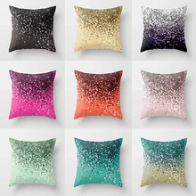 

Abstract Multi Glitter Effect Pillow Case Shinny Agate Gold Cushion Covers for Home Sofa Chair Decorative Outdoor Pillowcase