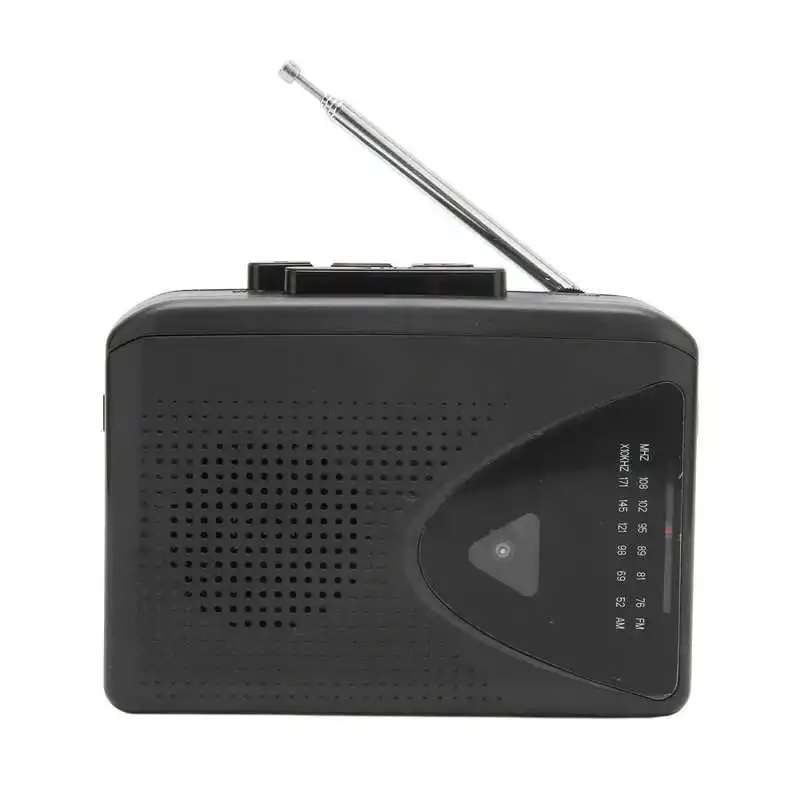 Portable AM FM Radio Tape Player Turntable Cassette Player Built-in Speaker with 3.5mm Headphone Jack for Outdoor Indoor