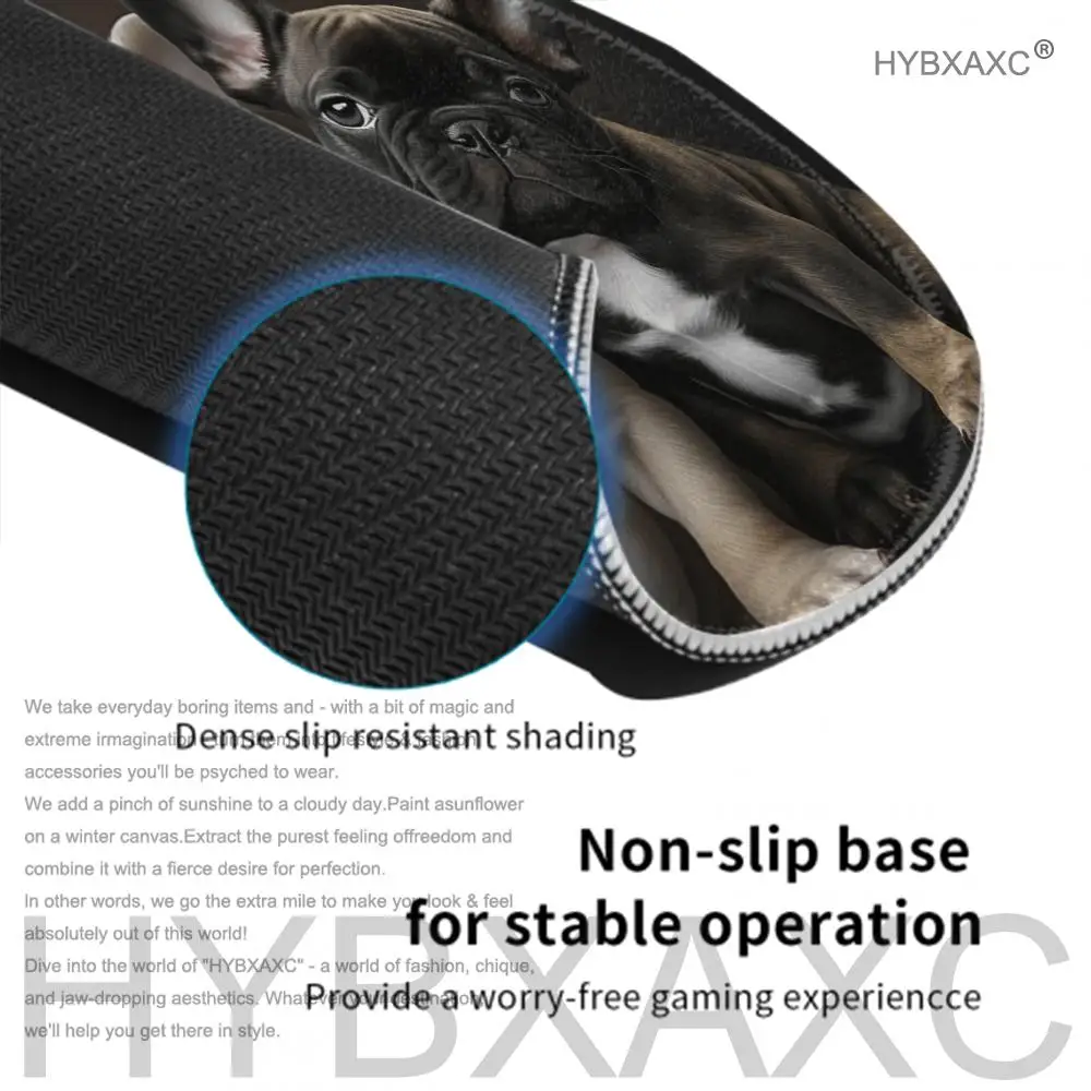 Durable Mouse Pads French Bulldog Dog Mouse Pad Gaming Table Pad Anti Slip Rubber 18*22cm For Men And Women