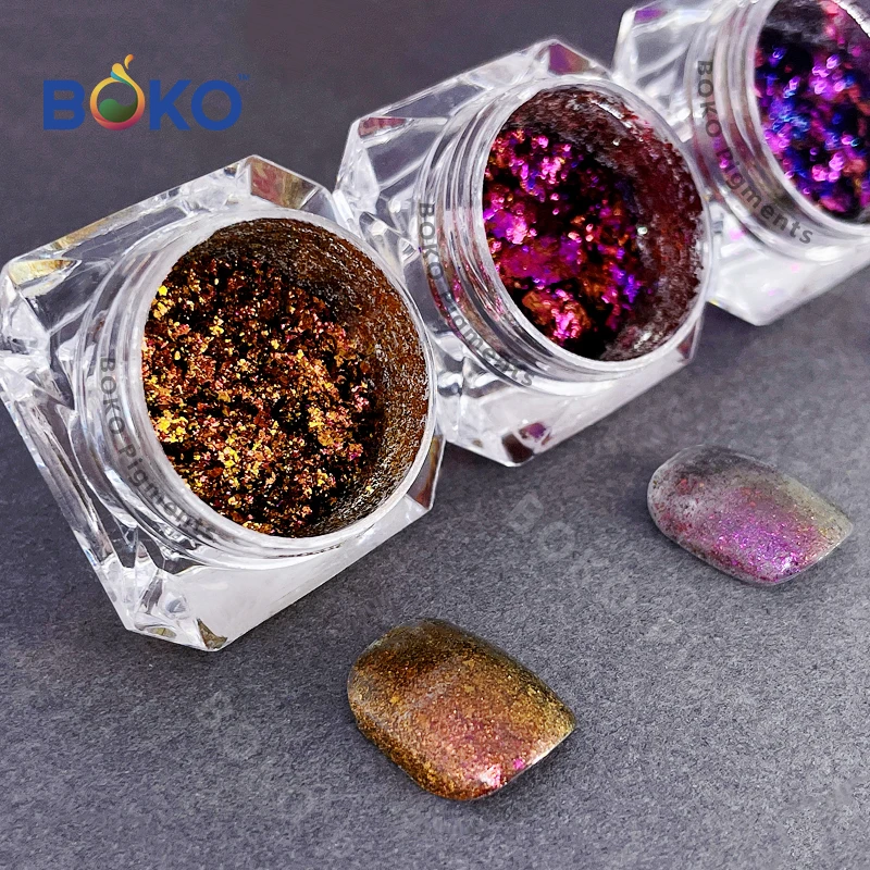 BOKO 0.1g High-quality High-End Optical Chameleon With Good Color Changing Effect Coarse Powder Multichrome Super Flash