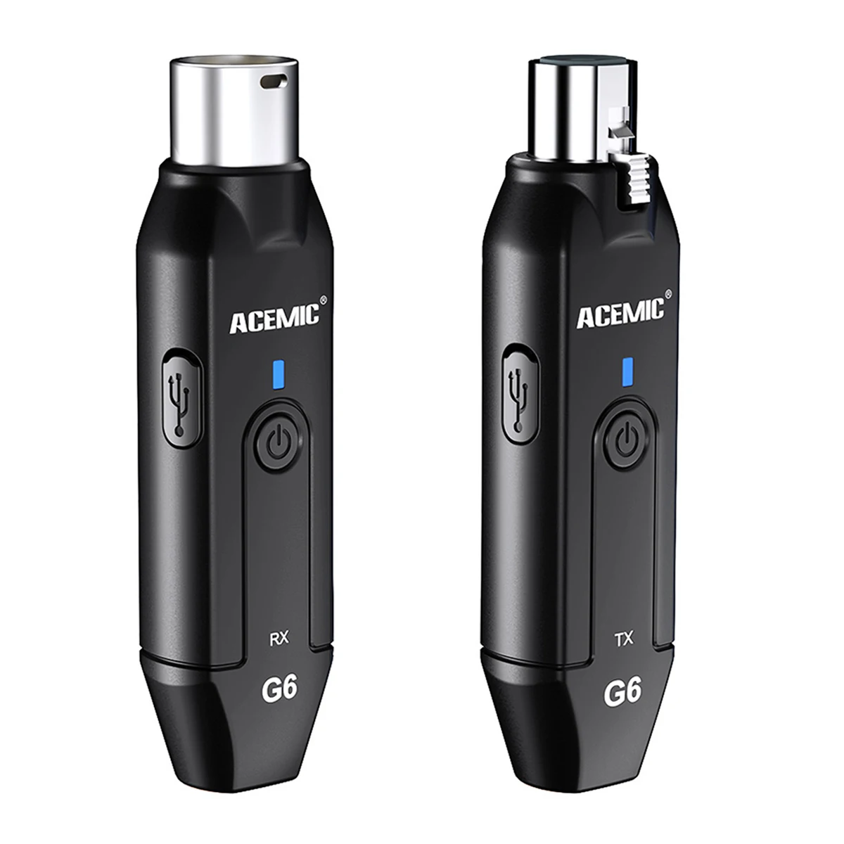 Acemic G6 무선 마이크 어댑터, 다이나믹 마이크 가수 음악가 무대 공연용 XLR 송신기 및 수신기 2.4G