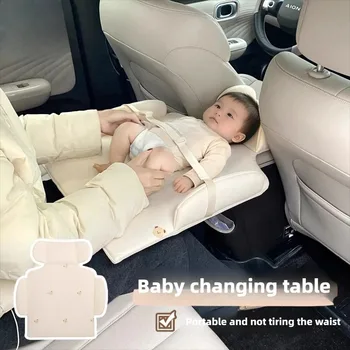 For Car Baby Changing Station, Backseat Diaper Changing Pad, Infant Diaper Mat for Car Travel, Easy Waist-Saving 1