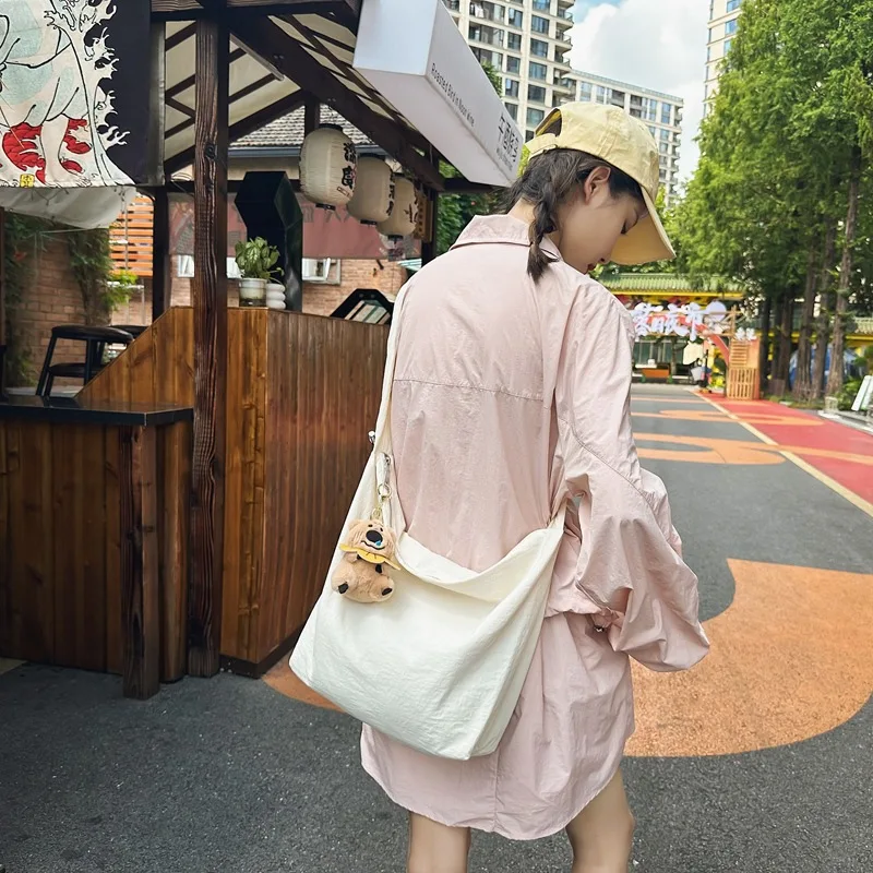 Shoulder Bags Large Capacity Crossbody Bags for Women Casual Sports Student Bookbag Korean-style Simple Art All-match Handbags