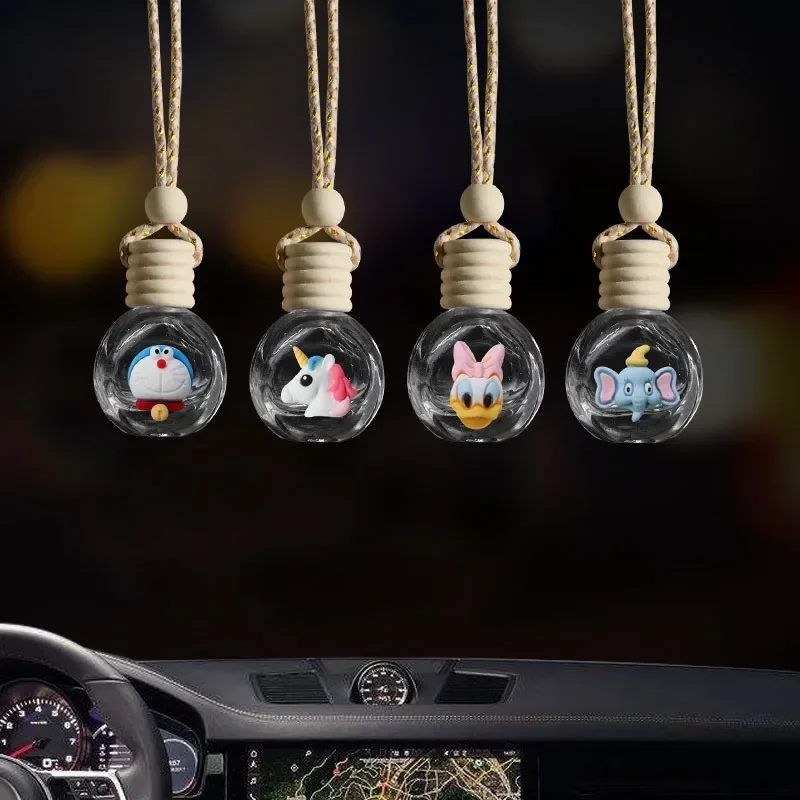 Car Air Freshener Disney Mickey Minnie Mouse Perfume Lady Car Air Freshener Lasting Fragrance Hanging Car Perfume Accessories Cute Pendant