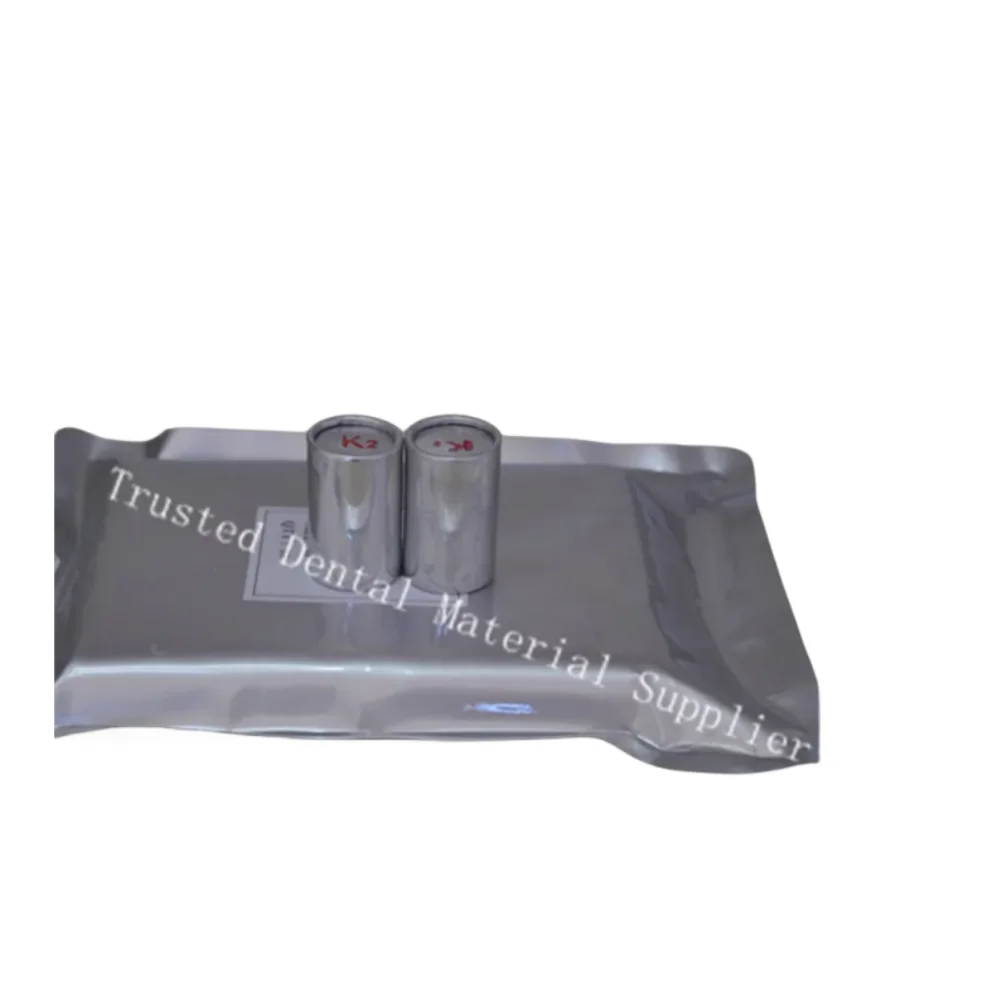 200 Pezzi Od25.5Mm Grandi Cartucce Dentali In Alluminio Con Resina Acrilica Flessibile Valplast Per Protesi Parziali