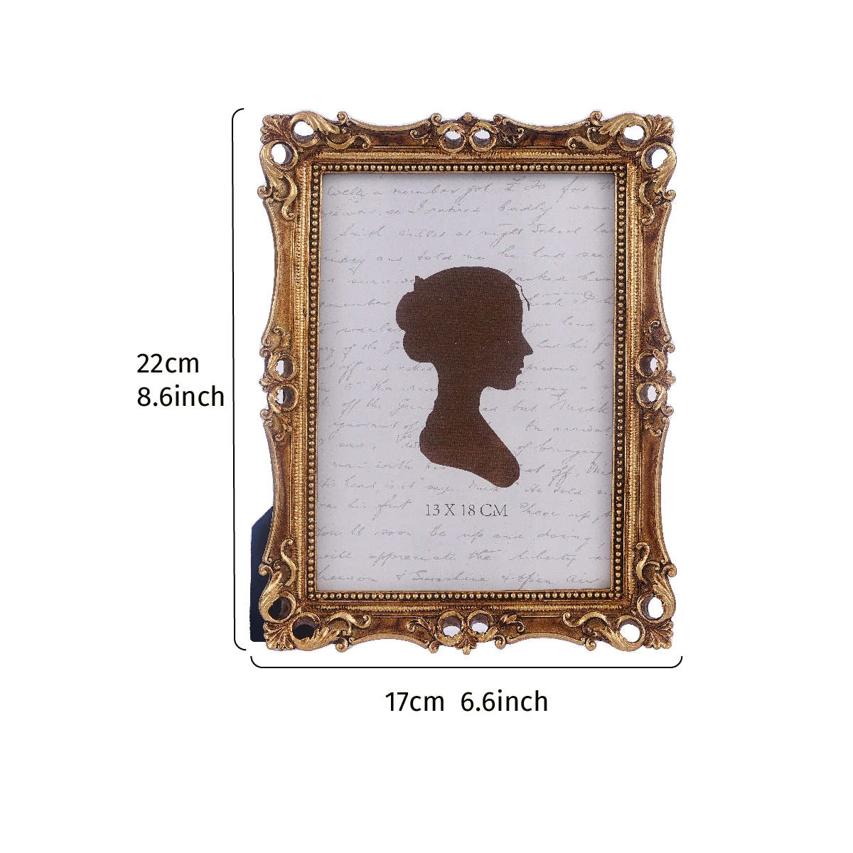 1PC, photo display frame, retro vine ring-shaped resin photo frame, European elegant retro pattern decorative frame