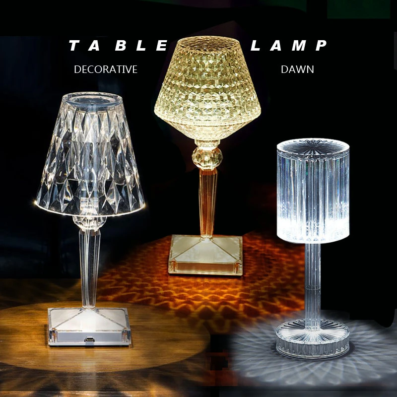 Table Touch Lamp Home decor light glass munimoro.gob.pe