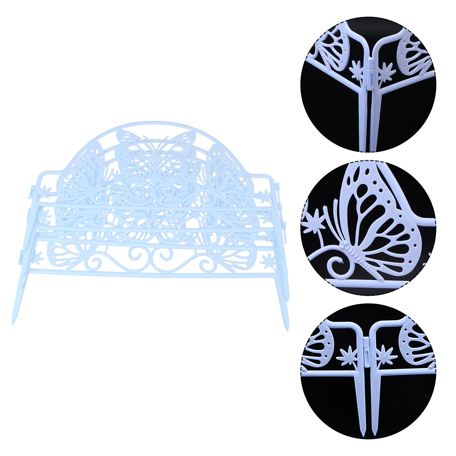 

4 PCS Small Garden Fence Patio Outdoor Adornment Decor Border Plastic Ornament Yard