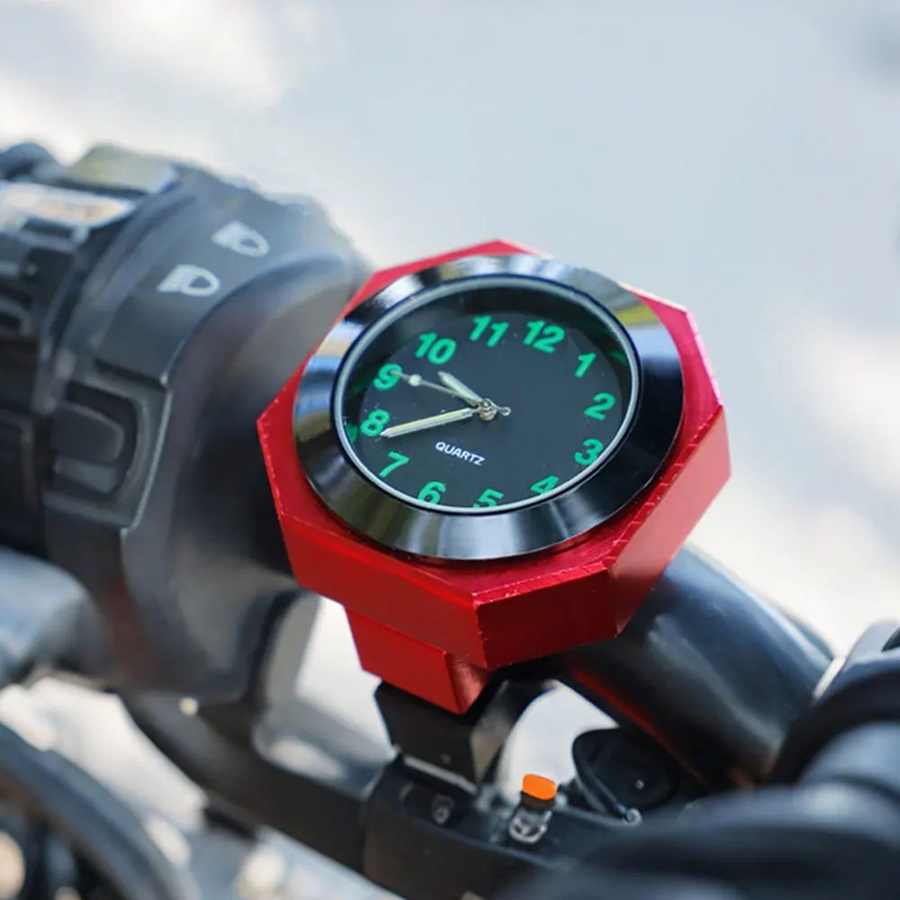 Premium Waterproof Luminous Quartz Handlebar Clock for Motorcycles and Bicycles