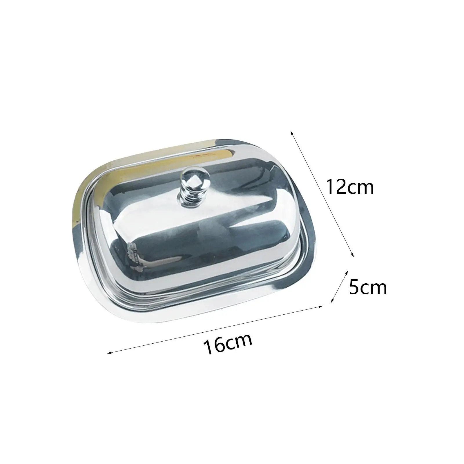 Butter Dish Dessert Plate Sturdy with Lid Multifunctional Butter Container Cheese Keeper for Restaurant Hotel Biscuits
