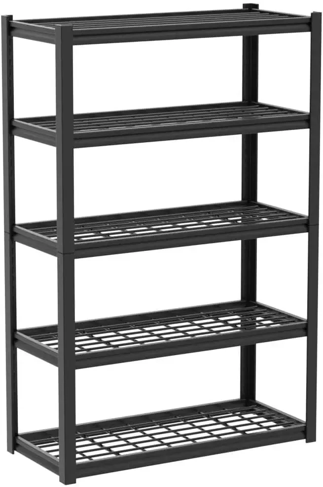 40" Wide Garage Storage Shelves Heavy Duty Shelving Unit 72" Tall Garage Shelving for Storage with 5 Tier Adjustable Metal Wire 5