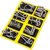 8Pcs/Set Montessori Metal Puzzle Wire IQ Mind Brain Teaser Puzzles Adults Interactive Game Reliever Educational Toys 4