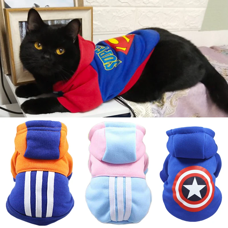 Pet Clothes Puppy Cat Coat Hoodies for Small Dogs Cats Pomeranian Sphynx Kitten