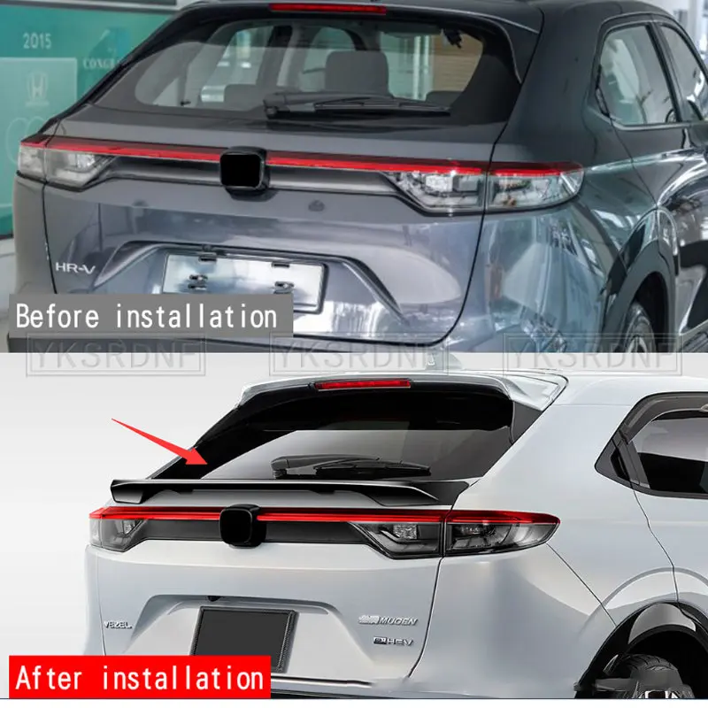 Rear Middle Wing Spoiler For Honda VEZEL HRV HR-V XRV XR-V ABS Plastic Rear Roof Tail Wing car mudguards