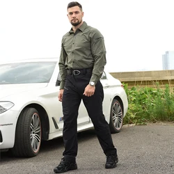 Outdoor Tactical Suits Work Clothing Men casual Tactics Combat Shirts Cargo Pants Military Army Green Causal Suits Lightweight