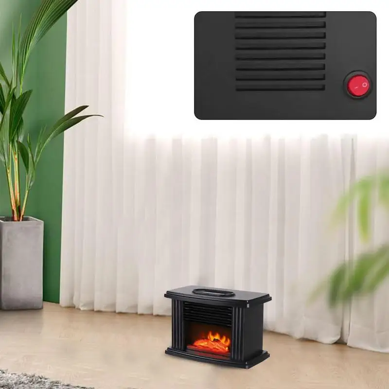 Electric Fireplace Stove 1000W Fireplace Heater With Realistic Flame Indoor  Space Decorative Heaters For Study Room Game Room - AliExpress