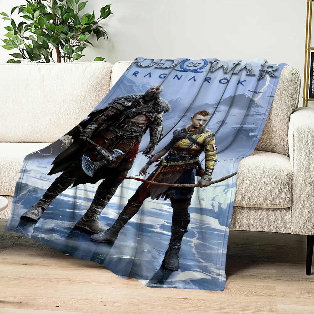 GAME G-God of War Ragnaroks Blanket Skin friendly comfort warm soft plush blanket suitable sofa living room office bedroom 2