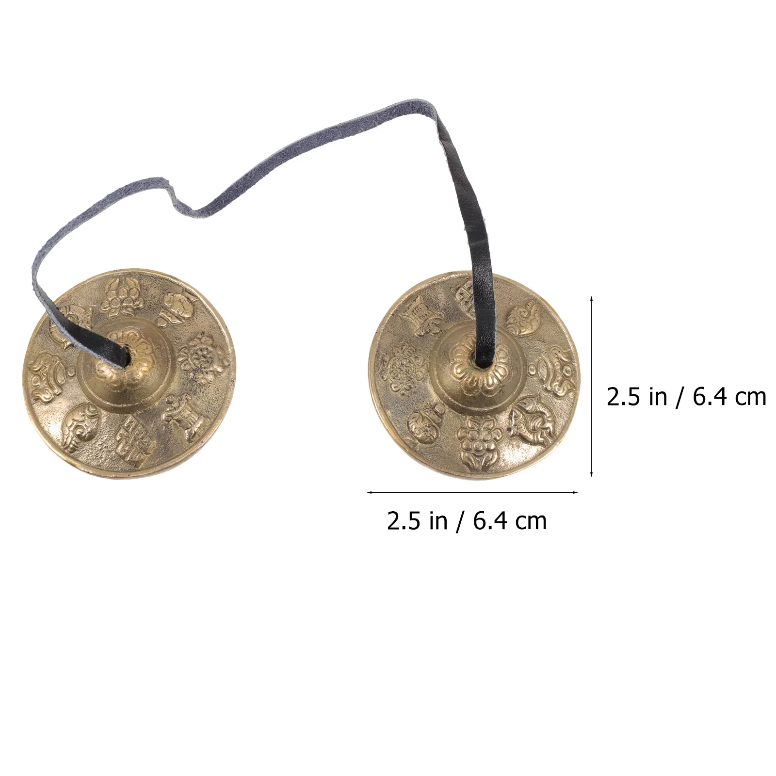 

1Pc Handmade Brass Meditation Cymbal Bell with Storage Bag (Brass Color)