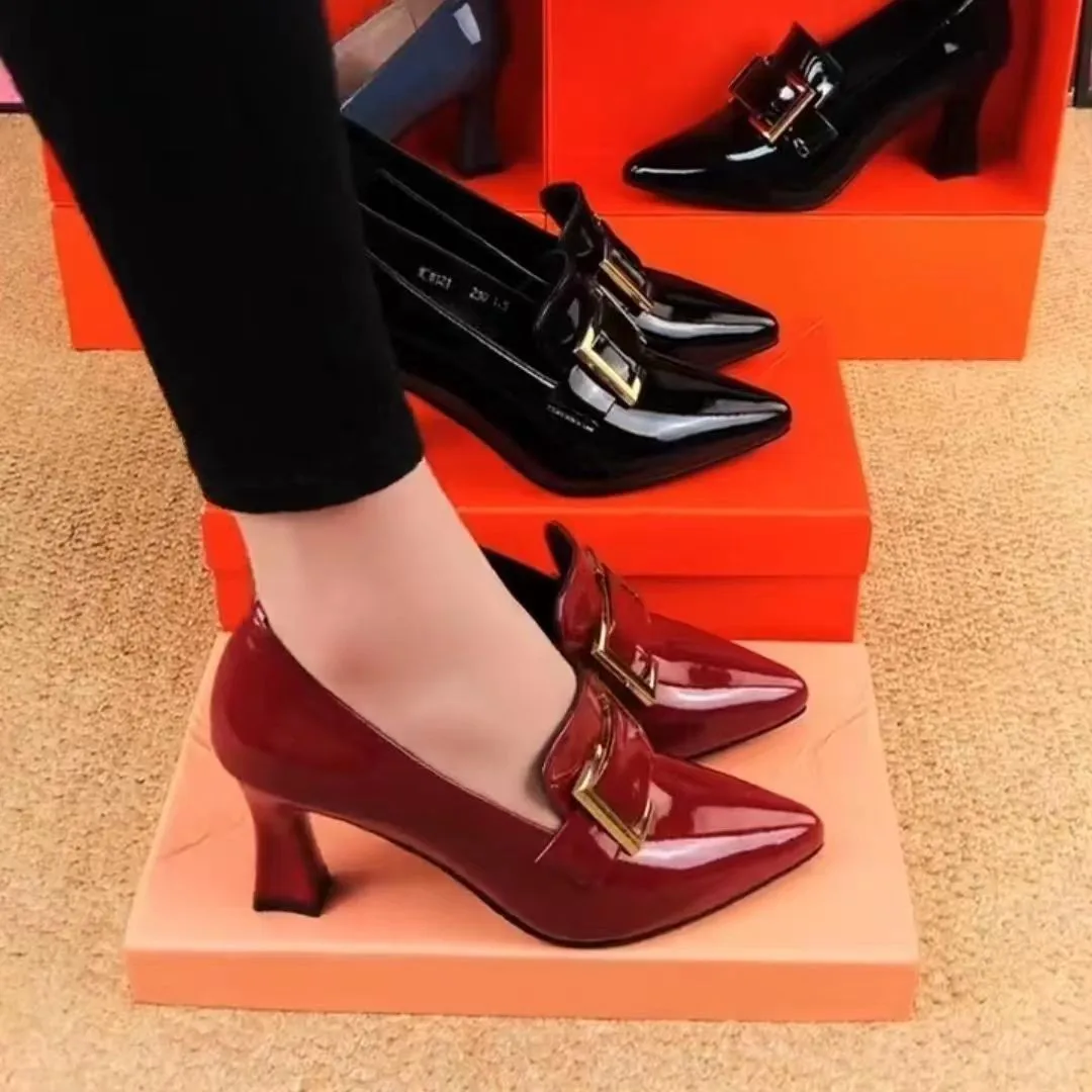 Women's Patent Leather Pumps Women's Shoes 2022 Leather Women's