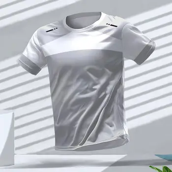 T-shirt da uomo palestra ad asciugatura rapida Running magliette sportive all'aperto traspirabilità Running magliette a maniche corte uomo abbigliamento sportivo top