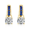 Certified D Color VVS1 2ct 8mm Moissanite Diamond Earrings For Women 100% Sterling Silver Good Quality Wedding Jewelry New In