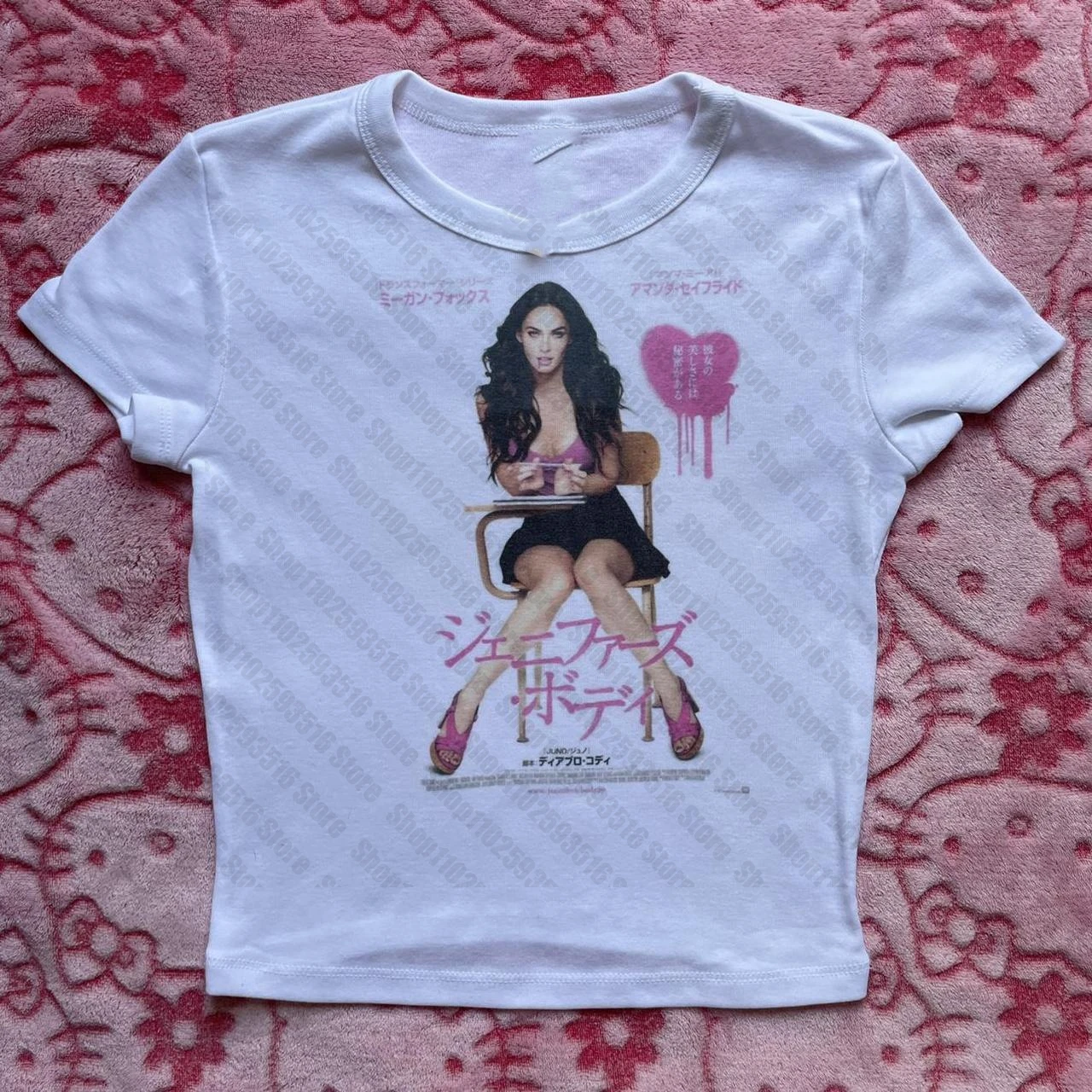 Star Girl Y2k Kitty Kawaii T Shirt for Women Graphic T Shirts Women's Cropped 90s Vintage Clothes 2000s Tops Gothic Kpop Goth 2