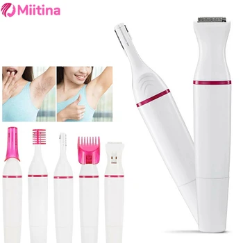 5 in 1 Depilazione del corpo Epilatore Ascelle Capelli Bikini Capelli Gamba Peli Peli pubici Rasoio elettrico Tagliacapelli Rasoio da donna Rasoio 1