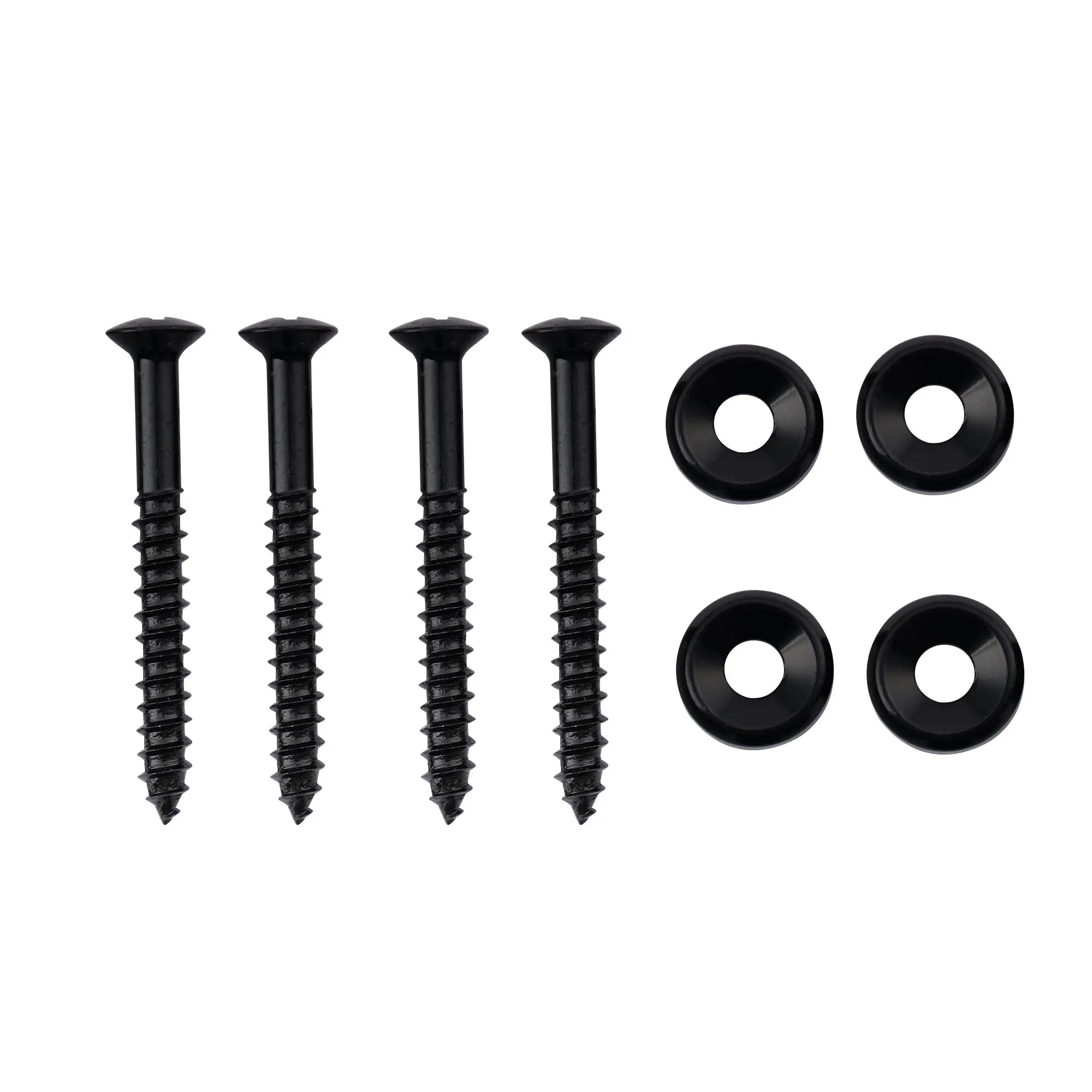 

Электро гитара Musiclily с грифом и болтами, черная (4 шт.)