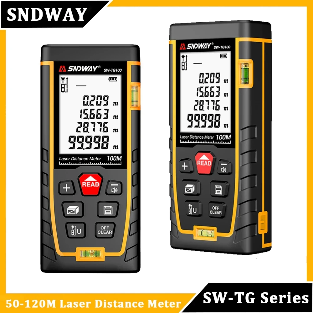 Laser rangefinder SNDWAY digital mini laser tape measure range finder professional M/In/Ft