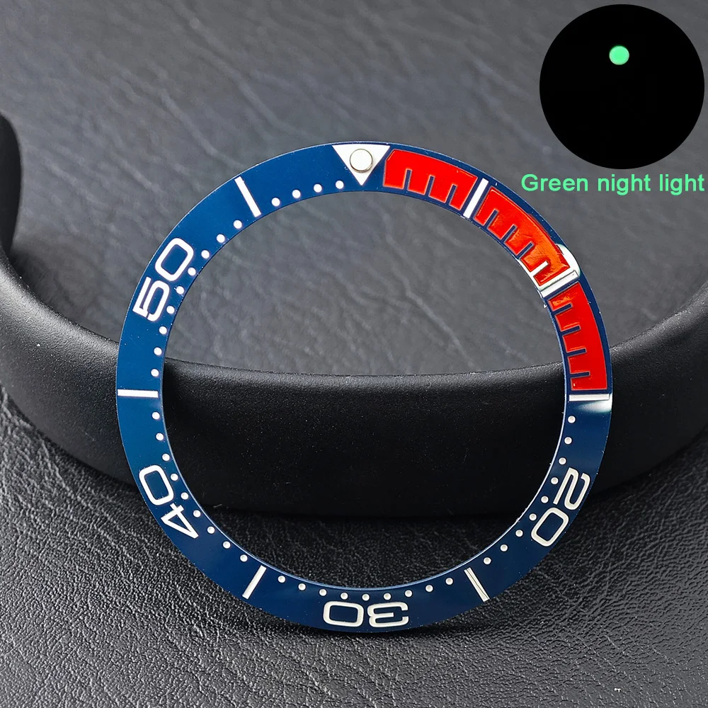 Men's Watch Replacement Bezel Insert with Tilted Ceramic and Carbon Fiber Texture