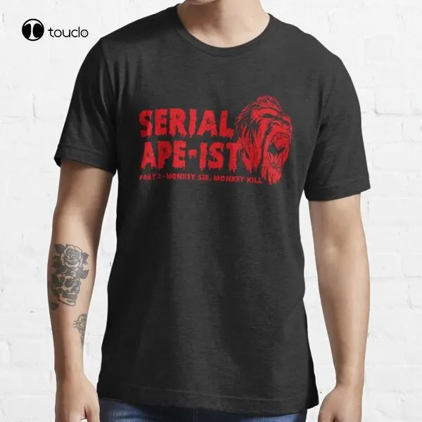 

Футболка Serial Ape-Ist 2, индивидуальная футболка Aldult для подростков, унисекс, с цифровой печатью, модная смешная новинка, искусственная кожа, Хэллоуин, рождественский подарок
