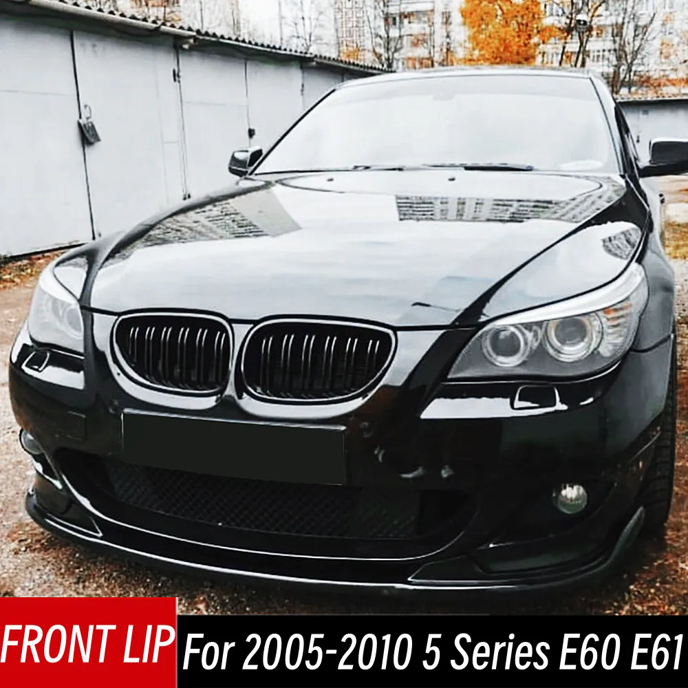 For 2005-2010 BMW 5 Series E60 E61 525i 530i 540i 550i M Sport Car Front Bumper Splitter Lip Chin Spoiler Diffuser Accessories