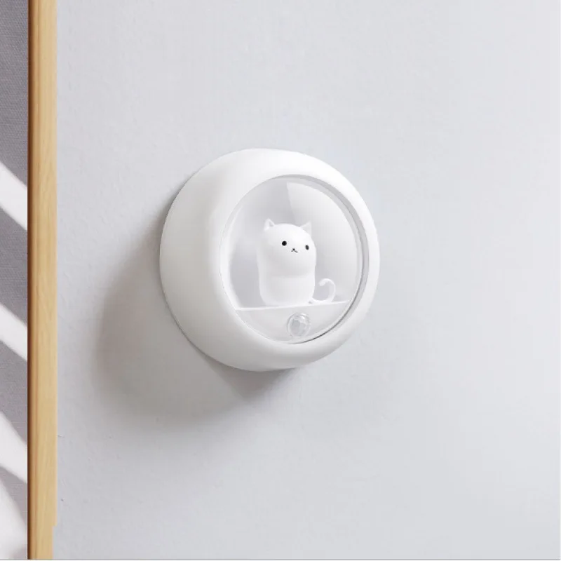 Creative Body Induction Night Light Pet Bedroom Atmosphere Lamp Cabinet Light Wall Lamp Human Body Motion Sensor Night led lamp smart night lamp smart motion sensor led rhythm lamp smart led strip light
