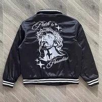 Hellstar PATH TO PARADISE BOMBER JACKET Heavy embroidered cotton jacket for men and women 2