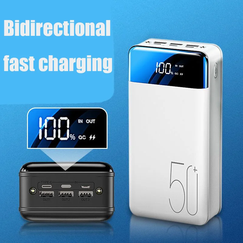 Power Bank Xiaomi 200000mAh Wireless 120W Fast Charge Portable Three Outputs Large Capacity for iPhone Huawei Samsung
