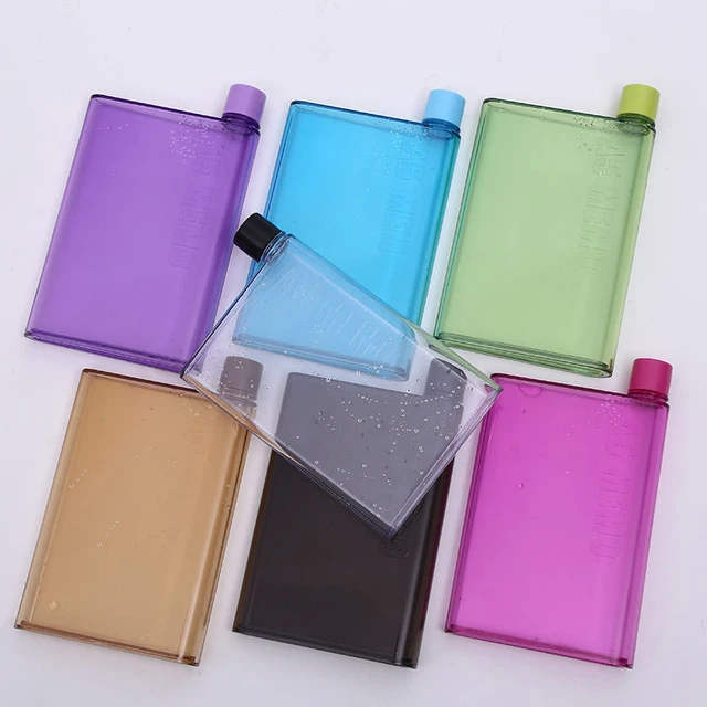 A5A6 Plastic Direct Drinking Pot INS Wind High Appearance Level Portable Mini Notebook Water Cup Summer Flat Kettle Print Logo A5A6 Plastic Direct Drinking Pot INS Wind High Appearance Level Portable Mini Notebook Water Cup Summer Flat Kettle Print Logo
