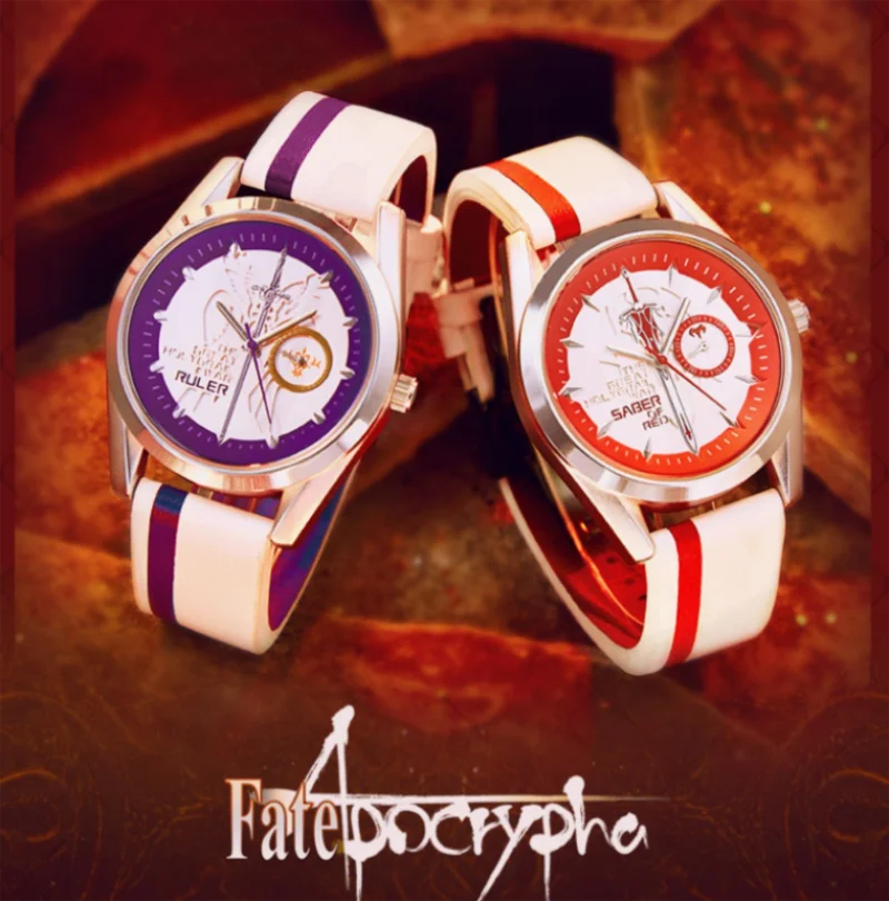 

Anime Fate/Grand Order Mordred Jeanne d'Arc Cosplay Fashion Quartz Watch Wristwatch Cosplay Couples Watches Xmas Gift