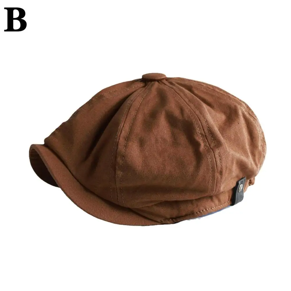 Männer Retro Baskenmütze Britischen Hut Baumwolle Ascot Kappe Khaki Männlich Frühling Sommer Vintage Marke Neue Achteckige Flache Kappe Zeitungsjunge Hut – Detail 19