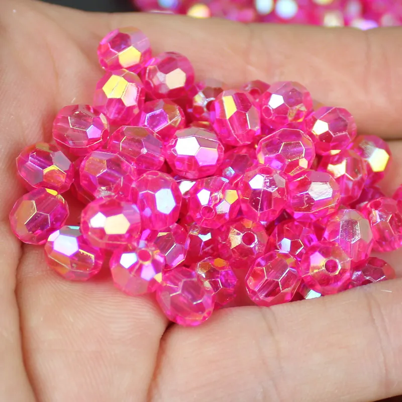Acrylic Beads 500 Pcs 6/8/10mm for Fashion Jewelry DIY