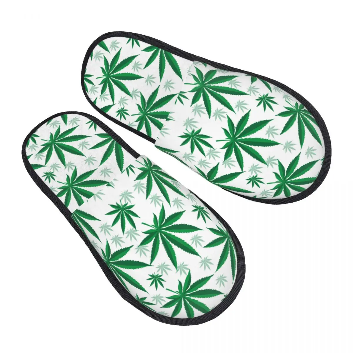 

Fur Slipper For Women Men Fashion Fluffy Winter Warm Slippers Herb Leaves House Shoes