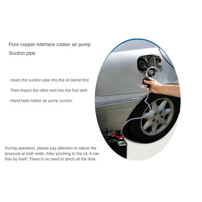 Tubo Sifone Per Carburante Con Pompetta - 1,5 Metri - Universale Per Benzina, Diesel E Acqua - 4