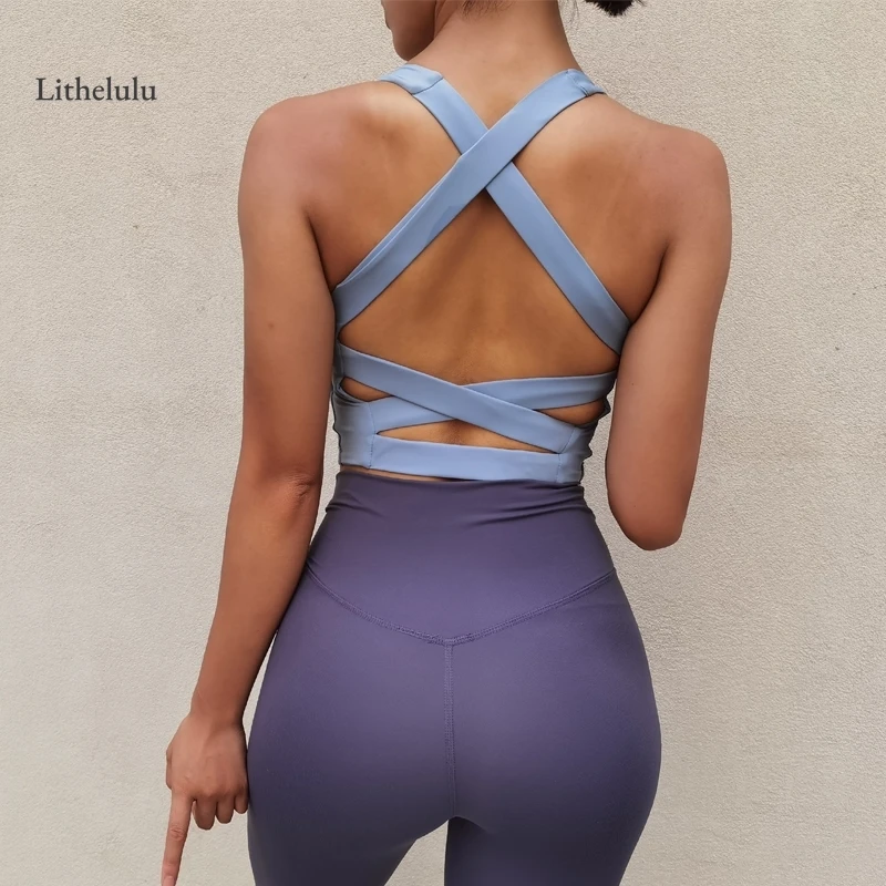 

Женский спортивный бюстгальтер, бесшовное пикантное укороченное нижнее белье для йоги и фитнеса, бюстгальтер пуш-ап, спортивная одежда, спортивный топ, Майки