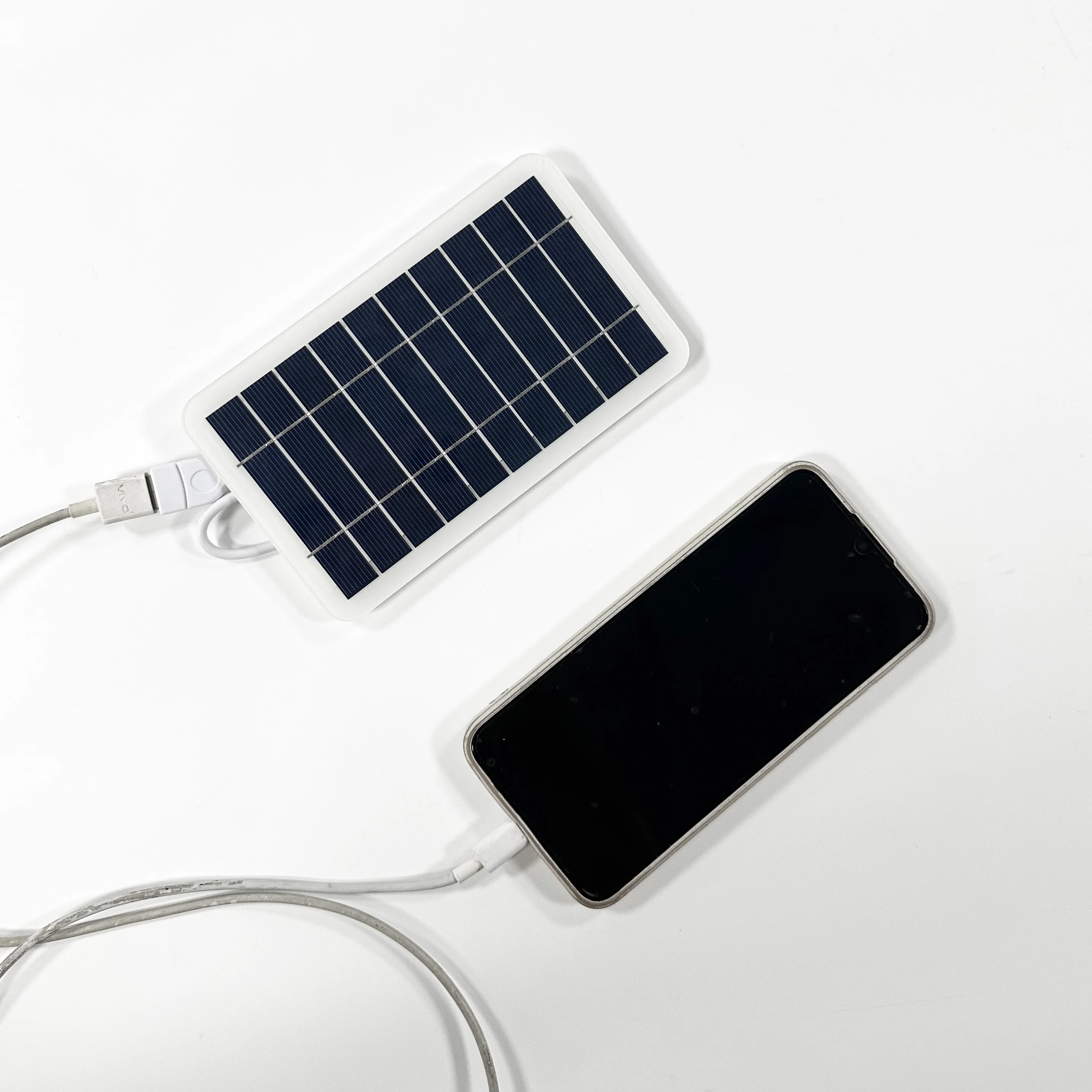 Panel Solar portátil de 2W y 5V con carga segura USB, cargador de batería estable para teléfonos, Banco de energía, casa de Camping al aire libre